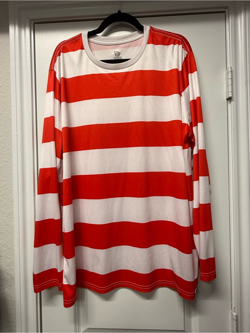 Where’s Waldo Red & White Striped Long Sleeve Shirt XXL